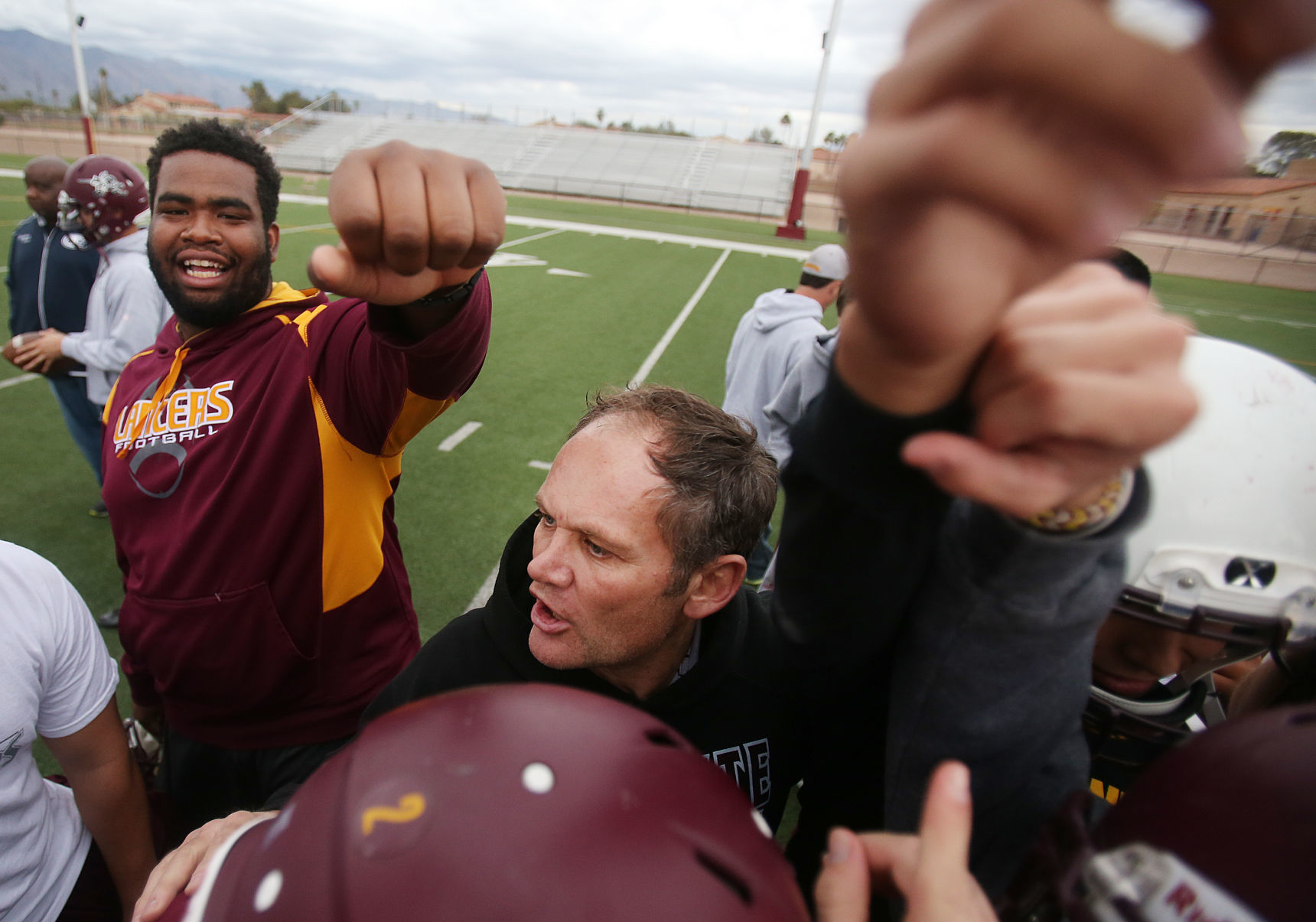 Sapolinte HS football coach Dennis Bene